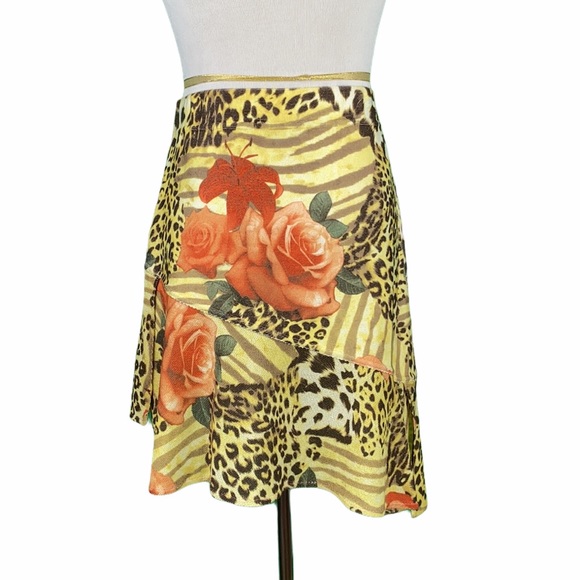 St. John Sport Floral Asymmetrical Knit Skirt - Picture 8 of 15